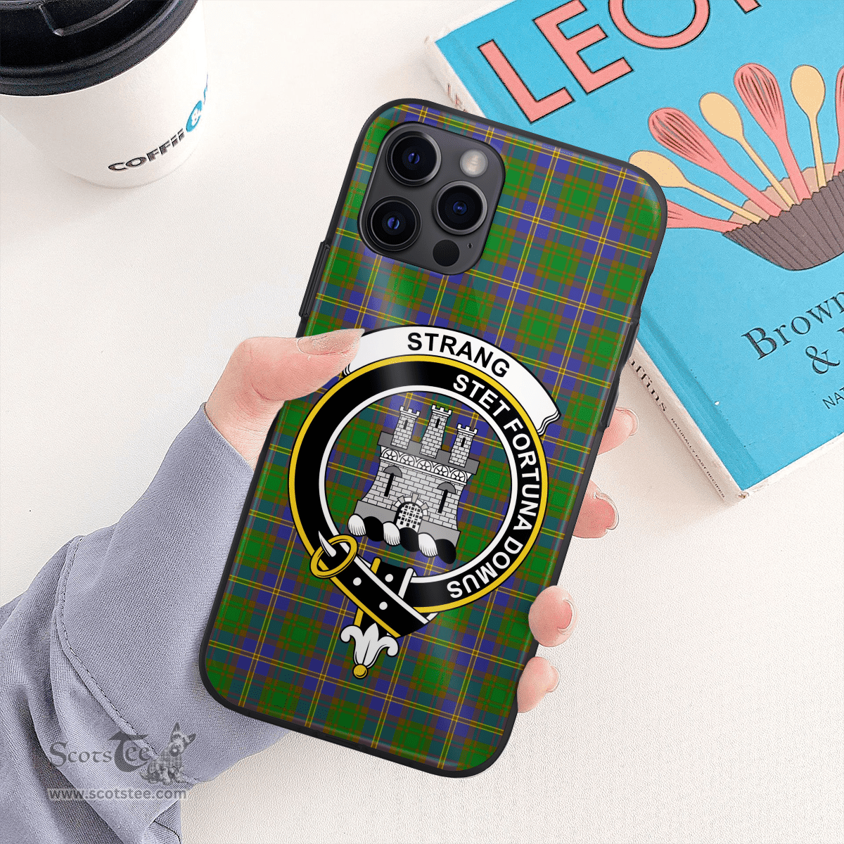 Strang Clan Badge Tartan Phone Case - Tartan Scottish Crest Phone Case Scottish Plaid Tartan Plaid - ScotsTee - scotstee.com