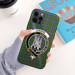 Strang Clan Badge Tartan Phone Case - Tartan Scottish Crest Phone Case Scottish Plaid Tartan Plaid - ScotsTee - scotstee.com