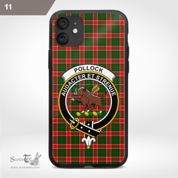 Pollock Clan Badge Tartan Phone Case - Tartan Scottish Crest Phone Case Scottish Plaid Tartan Plaid - ScotsTee - scotstee.com