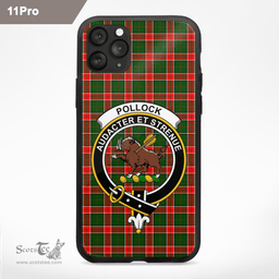 Pollock Clan Badge Tartan Phone Case - Tartan Scottish Crest Phone Case Scottish Plaid Tartan Plaid - ScotsTee - scotstee.com