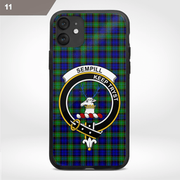 Sempill Clan Badge Tartan Phone Case - Tartan Scottish Crest Phone Case Scottish Plaid Tartan Plaid - ScotsTee - scotstee.com