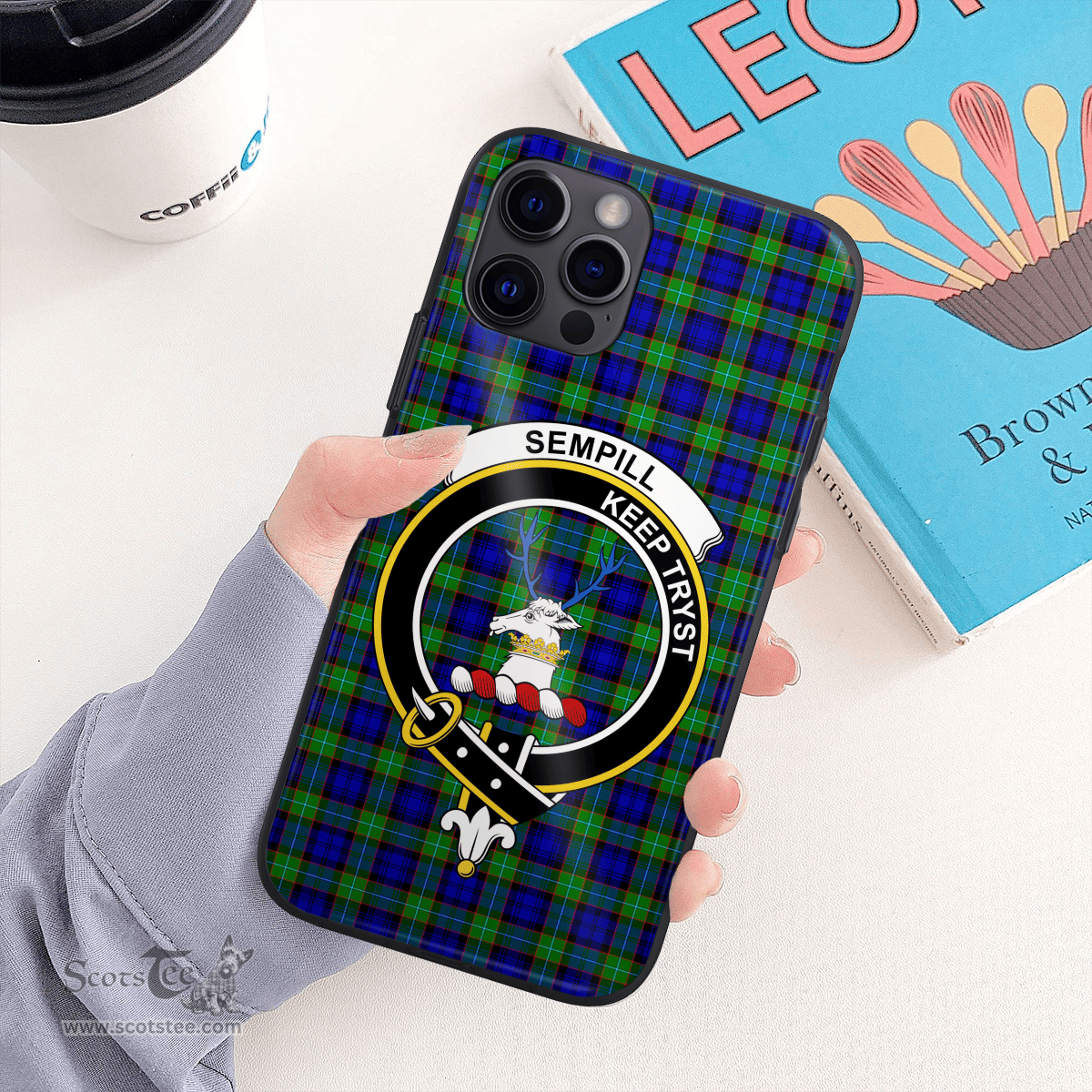 Sempill Clan Badge Tartan Phone Case - Tartan Scottish Crest Phone Case Scottish Plaid Tartan Plaid - ScotsTee - scotstee.com