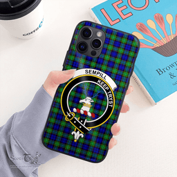 Sempill Clan Badge Tartan Phone Case - Tartan Scottish Crest Phone Case Scottish Plaid Tartan Plaid - ScotsTee - scotstee.com