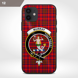 Murray Of Dysart Clan Badge Tartan Phone Case - Tartan Scottish Crest Phone Case Scottish Plaid Tartan Plaid - ScotsTee - scotstee.com
