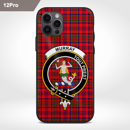 Murray Of Dysart Clan Badge Tartan Phone Case - Tartan Scottish Crest Phone Case Scottish Plaid Tartan Plaid - ScotsTee - scotstee.com