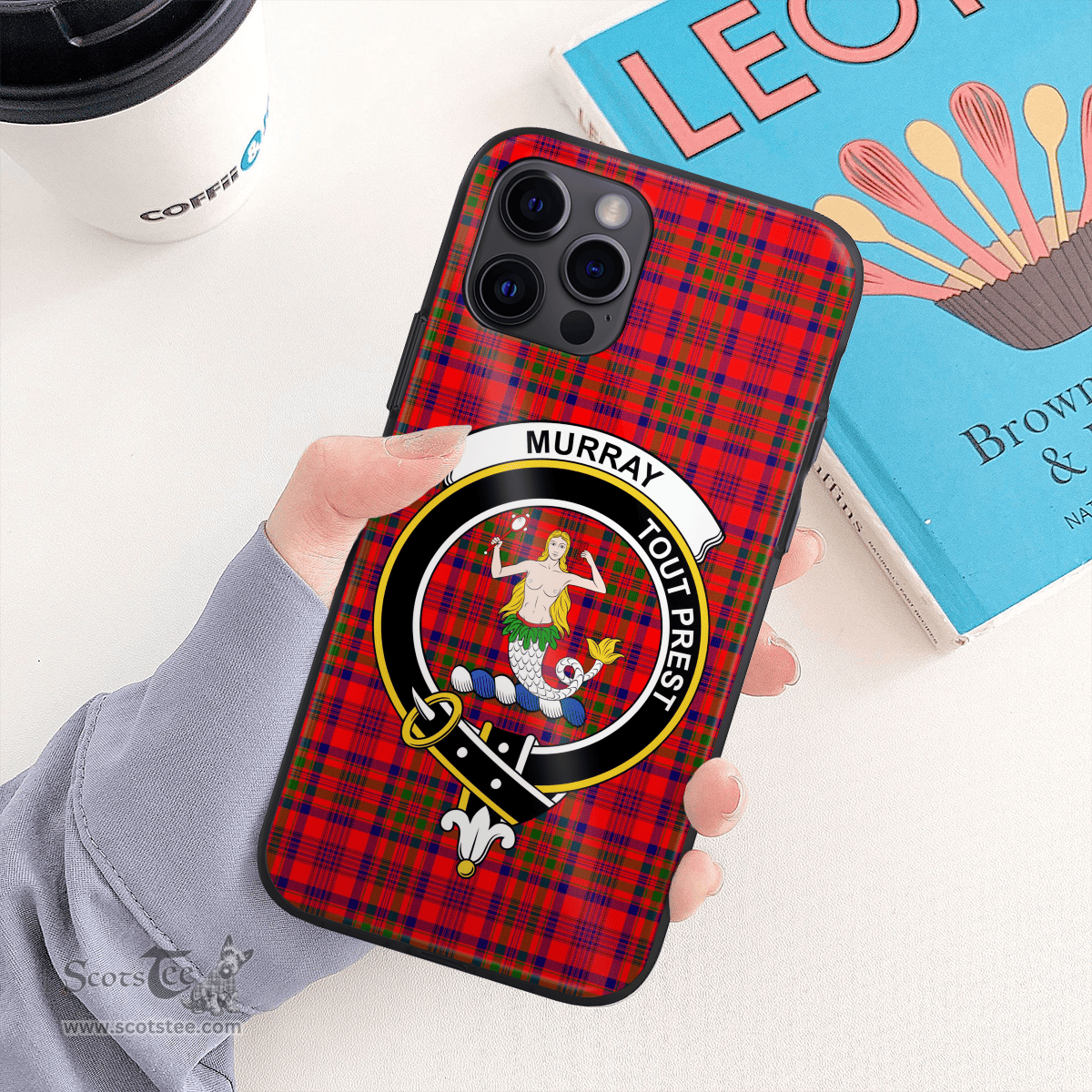 Murray Of Dysart Clan Badge Tartan Phone Case - Tartan Scottish Crest Phone Case Scottish Plaid Tartan Plaid - ScotsTee - scotstee.com