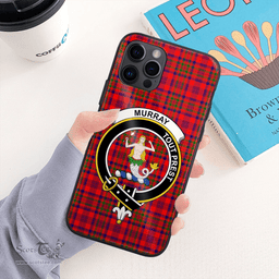 Murray Of Dysart Clan Badge Tartan Phone Case - Tartan Scottish Crest Phone Case Scottish Plaid Tartan Plaid - ScotsTee - scotstee.com