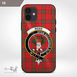 Ross Clan Badge Tartan Phone Case - Tartan Scottish Crest Phone Case Scottish Plaid Tartan Plaid - ScotsTee - scotstee.com