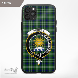 Purves Clan Badge Tartan Phone Case - Tartan Scottish Crest Phone Case Scottish Plaid Tartan Plaid - ScotsTee - scotstee.com