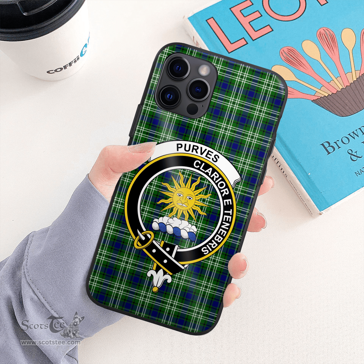 Purves Clan Badge Tartan Phone Case - Tartan Scottish Crest Phone Case Scottish Plaid Tartan Plaid - ScotsTee - scotstee.com