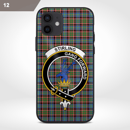Stirling Of Cadder-present Chief Clan Badge Tartan Phone Case - Tartan Scottish Crest Phone Case Scottish Plaid Tartan Plaid - ScotsTee - scotstee.com