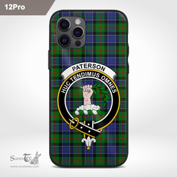 Paterson Clan Badge Tartan Phone Case - Tartan Scottish Crest Phone Case Scottish Plaid Tartan Plaid - ScotsTee - scotstee.com