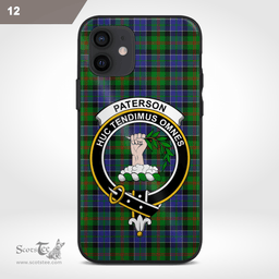 Paterson Clan Badge Tartan Phone Case - Tartan Scottish Crest Phone Case Scottish Plaid Tartan Plaid - ScotsTee - scotstee.com