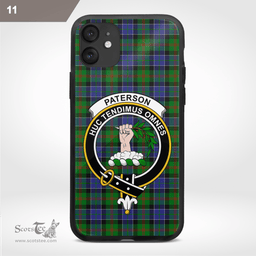 Paterson Clan Badge Tartan Phone Case - Tartan Scottish Crest Phone Case Scottish Plaid Tartan Plaid - ScotsTee - scotstee.com