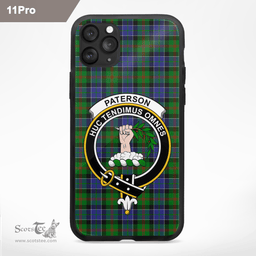 Paterson Clan Badge Tartan Phone Case - Tartan Scottish Crest Phone Case Scottish Plaid Tartan Plaid - ScotsTee - scotstee.com