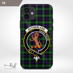 Sutherland I Clan Badge Tartan Phone Case - Tartan Scottish Crest Phone Case Scottish Plaid Tartan Plaid - ScotsTee - scotstee.com