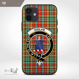 Ogilvie Clan Badge Tartan Phone Case - Tartan Scottish Crest Phone Case Scottish Plaid Tartan Plaid - ScotsTee - scotstee.com