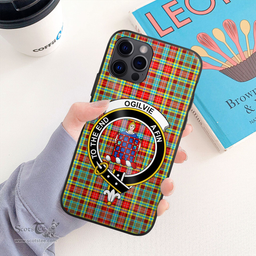 Ogilvie Clan Badge Tartan Phone Case - Tartan Scottish Crest Phone Case Scottish Plaid Tartan Plaid - ScotsTee - scotstee.com