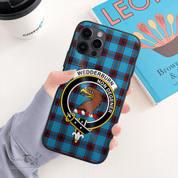 Wedderburn Clan Badge Tartan Phone Case - Tartan Scottish Crest Phone Case Scottish Plaid Tartan Plaid - ScotsTee - scotstee.com