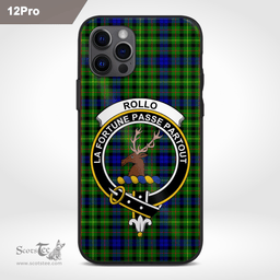 Rollo Clan Badge Tartan Phone Case - Tartan Scottish Crest Phone Case Scottish Plaid Tartan Plaid - ScotsTee - scotstee.com