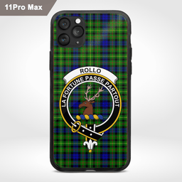 Rollo Clan Badge Tartan Phone Case - Tartan Scottish Crest Phone Case Scottish Plaid Tartan Plaid - ScotsTee - scotstee.com