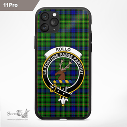 Rollo Clan Badge Tartan Phone Case - Tartan Scottish Crest Phone Case Scottish Plaid Tartan Plaid - ScotsTee - scotstee.com