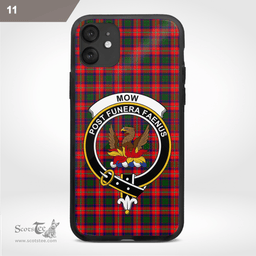 Mow Clan Badge Tartan Phone Case - Tartan Scottish Crest Phone Case Scottish Plaid Tartan Plaid - ScotsTee - scotstee.com