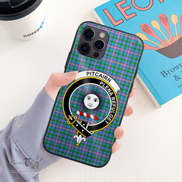 Pitcairn Clan Badge Tartan Phone Case - Tartan Scottish Crest Phone Case Scottish Plaid Tartan Plaid - ScotsTee - scotstee.com