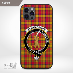 Scrymgeour Clan Badge Tartan Phone Case - Tartan Scottish Crest Phone Case Scottish Plaid Tartan Plaid - ScotsTee - scotstee.com