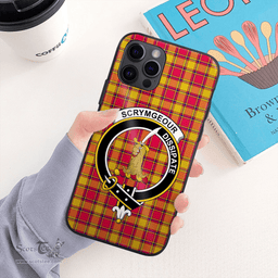 Scrymgeour Clan Badge Tartan Phone Case - Tartan Scottish Crest Phone Case Scottish Plaid Tartan Plaid - ScotsTee - scotstee.com