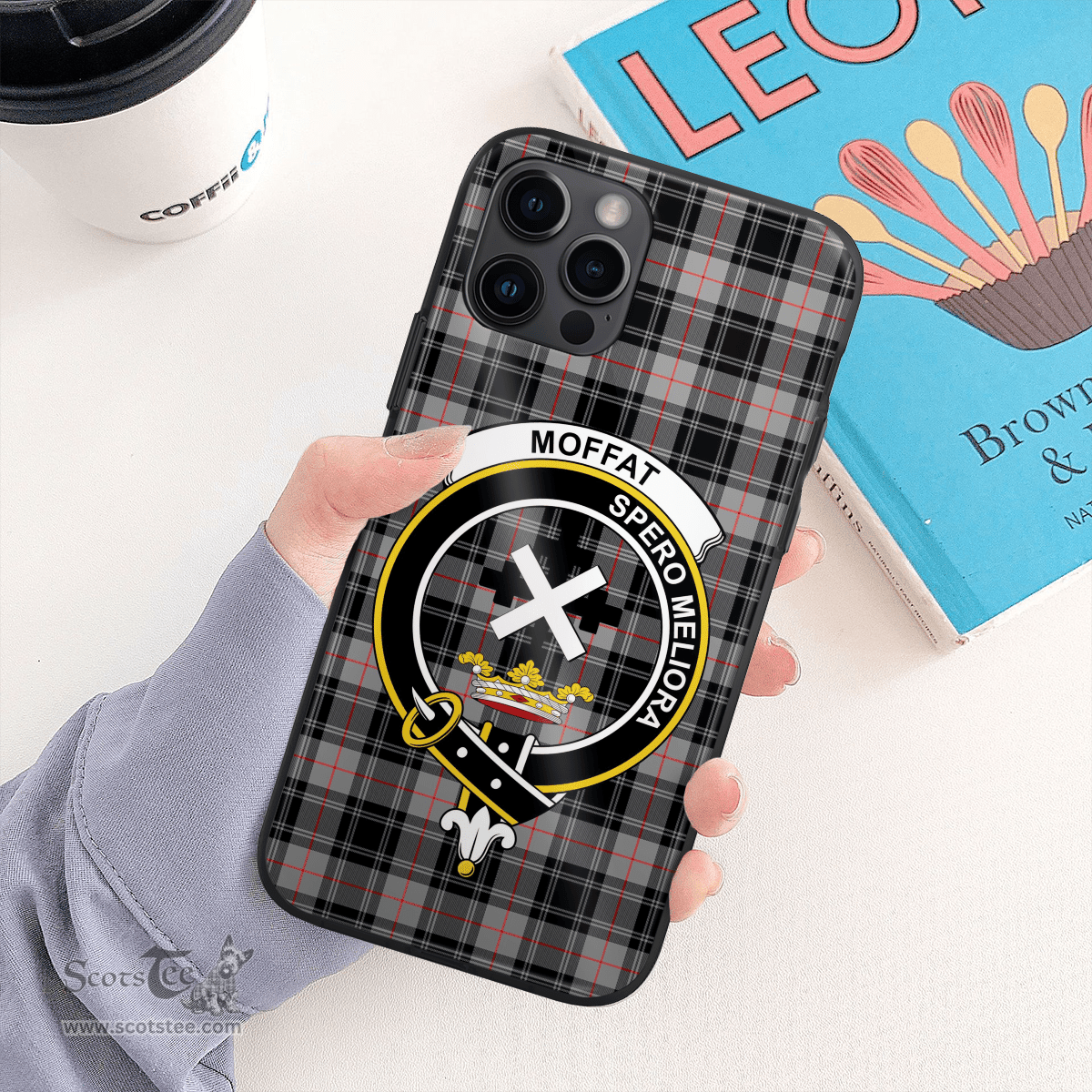 Moffat Clan Badge Tartan Phone Case - Tartan Scottish Crest Phone Case Scottish Plaid Tartan Plaid - ScotsTee - scotstee.com