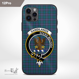 Sandilands Clan Badge Tartan Phone Case - Tartan Scottish Crest Phone Case Scottish Plaid Tartan Plaid - ScotsTee - scotstee.com