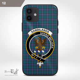 Sandilands Clan Badge Tartan Phone Case - Tartan Scottish Crest Phone Case Scottish Plaid Tartan Plaid - ScotsTee - scotstee.com