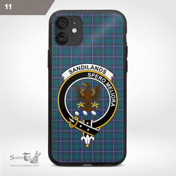 Sandilands Clan Badge Tartan Phone Case - Tartan Scottish Crest Phone Case Scottish Plaid Tartan Plaid - ScotsTee - scotstee.com