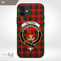 Rattray Clan Badge Tartan Phone Case - Tartan Scottish Crest Phone Case Scottish Plaid Tartan Plaid - ScotsTee - scotstee.com
