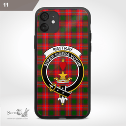 Rattray Clan Badge Tartan Phone Case - Tartan Scottish Crest Phone Case Scottish Plaid Tartan Plaid - ScotsTee - scotstee.com