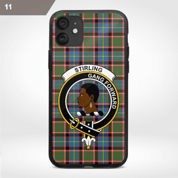 Stirling Of Keir Clan Badge Tartan Phone Case - Tartan Scottish Crest Phone Case Scottish Plaid Tartan Plaid - ScotsTee - scotstee.com