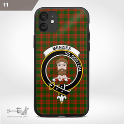 Menzies Clan Badge Tartan Phone Case - Tartan Scottish Crest Phone Case Scottish Plaid Tartan Plaid - ScotsTee - scotstee.com