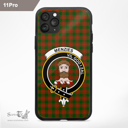 Menzies Clan Badge Tartan Phone Case - Tartan Scottish Crest Phone Case Scottish Plaid Tartan Plaid - ScotsTee - scotstee.com