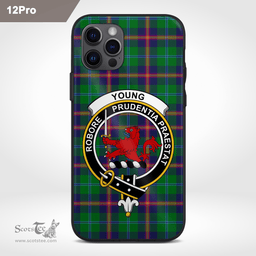 Young Clan Badge Tartan Phone Case - Tartan Scottish Crest Phone Case Scottish Plaid Tartan Plaid - ScotsTee - scotstee.com