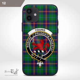 Young Clan Badge Tartan Phone Case - Tartan Scottish Crest Phone Case Scottish Plaid Tartan Plaid - ScotsTee - scotstee.com
