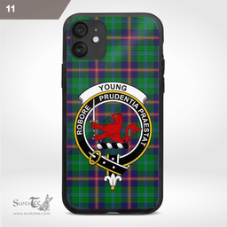 Young Clan Badge Tartan Phone Case - Tartan Scottish Crest Phone Case Scottish Plaid Tartan Plaid - ScotsTee - scotstee.com