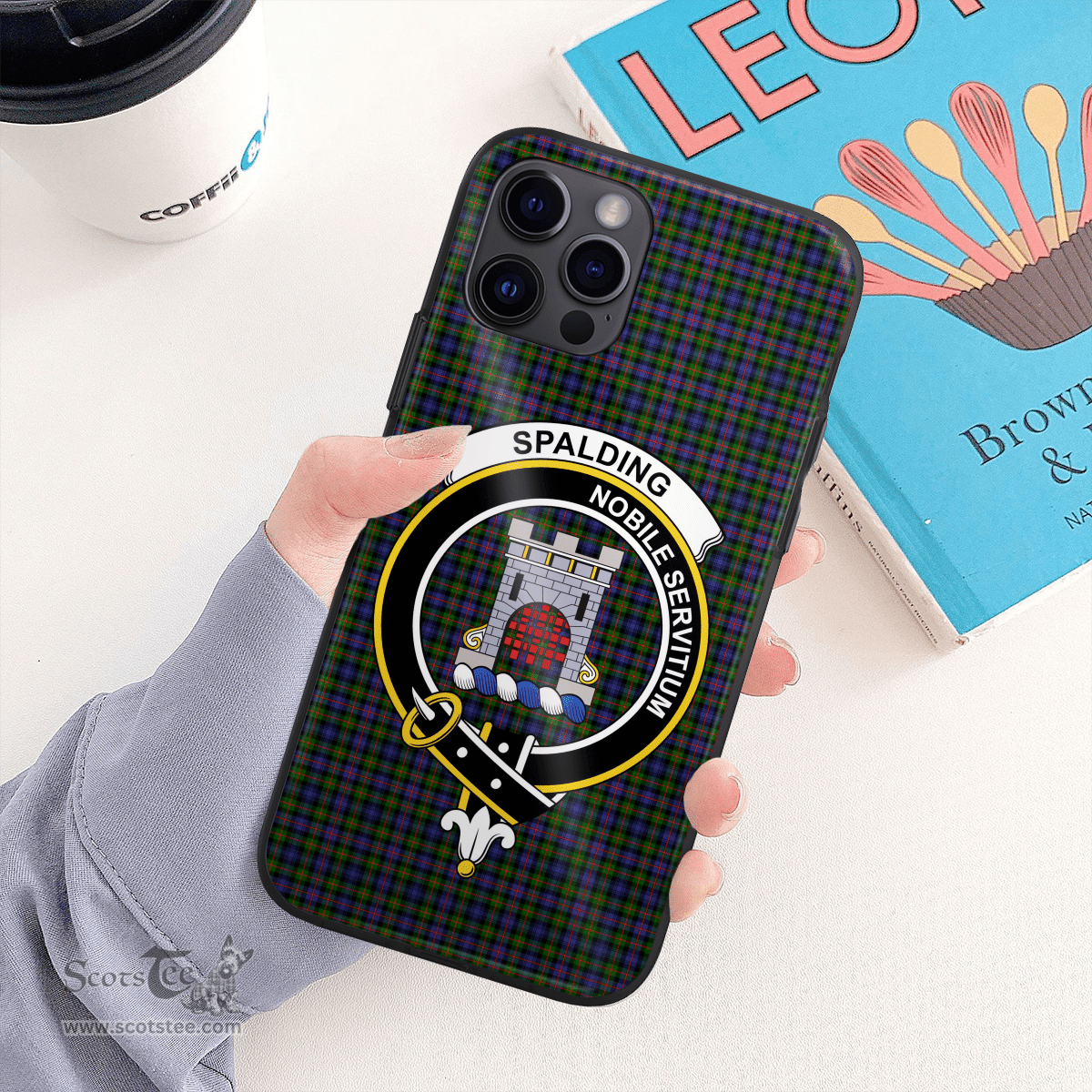 Spalding Clan Badge Tartan Phone Case - Tartan Scottish Crest Phone Case Scottish Plaid Tartan Plaid - ScotsTee - scotstee.com