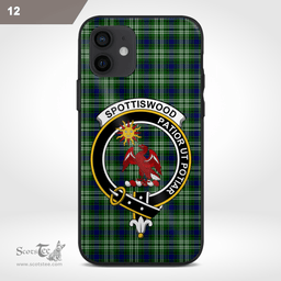Spottiswood Clan Badge Tartan Phone Case - Tartan Scottish Crest Phone Case Scottish Plaid Tartan Plaid - ScotsTee - scotstee.com
