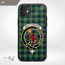 Spottiswood Clan Badge Tartan Phone Case - Tartan Scottish Crest Phone Case Scottish Plaid Tartan Plaid - ScotsTee - scotstee.com