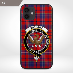 Wishart Clan Badge Tartan Phone Case - Tartan Scottish Crest Phone Case Scottish Plaid Tartan Plaid - ScotsTee - scotstee.com