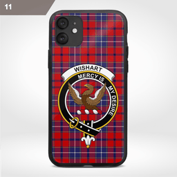 Wishart Clan Badge Tartan Phone Case - Tartan Scottish Crest Phone Case Scottish Plaid Tartan Plaid - ScotsTee - scotstee.com