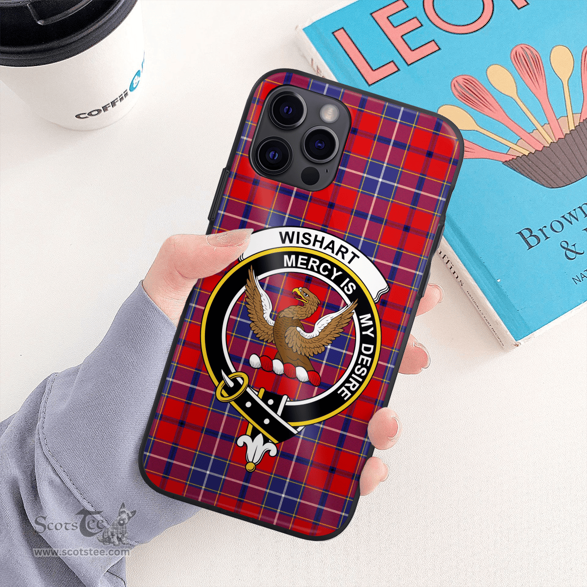 Wishart Clan Badge Tartan Phone Case - Tartan Scottish Crest Phone Case Scottish Plaid Tartan Plaid - ScotsTee - scotstee.com