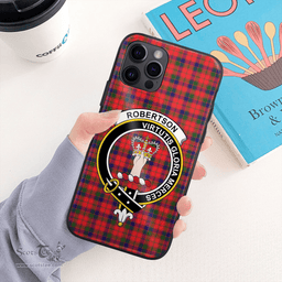 Robertson Clan Badge Tartan Phone Case - Tartan Scottish Crest Phone Case Scottish Plaid Tartan Plaid - ScotsTee - scotstee.com