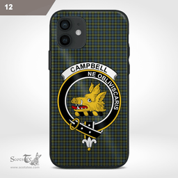 Campbell Clan Badge Tartan Phone Case - Tartan Scottish Crest Phone Case Scottish Plaid Tartan Plaid - ScotsTee - scotstee.com